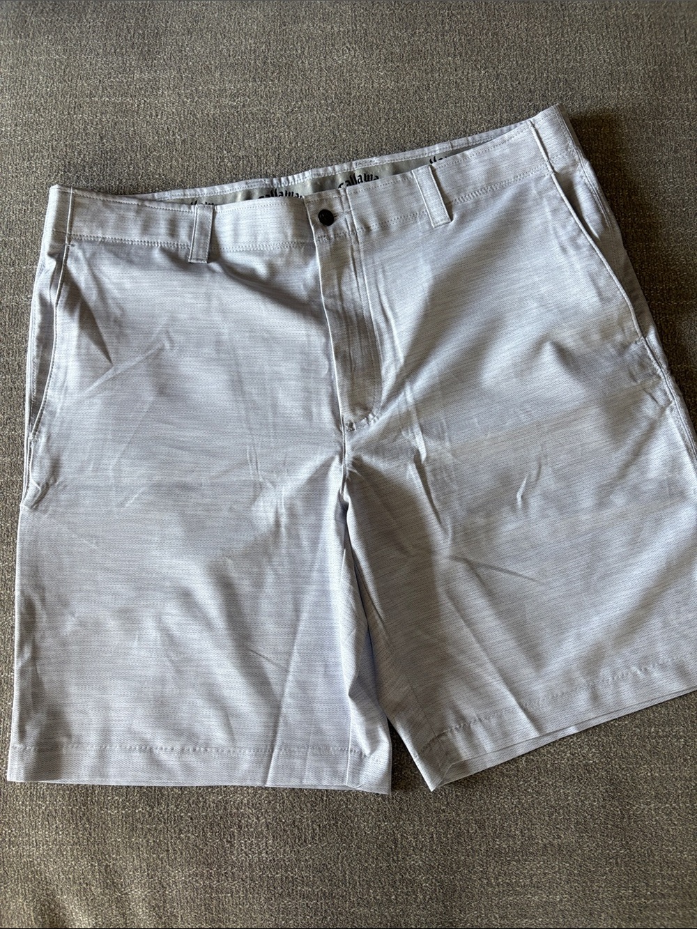 CALLAWAY Light Gray Men’s Flat Front Golf Performance Shorts LN Size 38